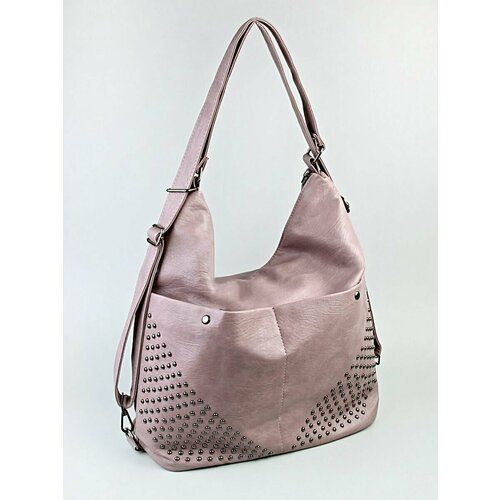 фото Сумка хобо 6615, фактура гладкая, розовый babak