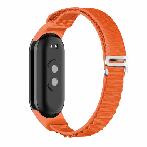 Нейлоновый тканевый ремешок Альпийская петля для фитнес-браслета Xiaomi Smart Band 8, 04 оранжевый