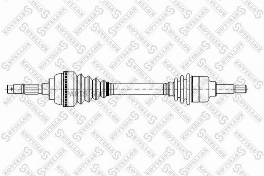 158 1052-SX_привод правый! 900mm ABS, 21040\ Peugeot 206 1.1i/1.4i/1.6i 98> STELLOX 1581052SX | цена за 1 шт