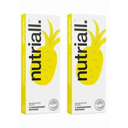 Nutriall Лакомство для птиц Палочки зерновые с тропическими фруктами, 90 г, 2 уп