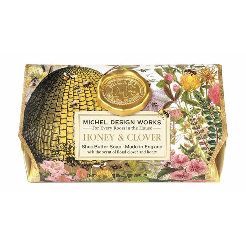 Мыло парфюмированное с ароматом клевера и меда / Michel Design Works Honey and Clover Large Bath Soap Bar