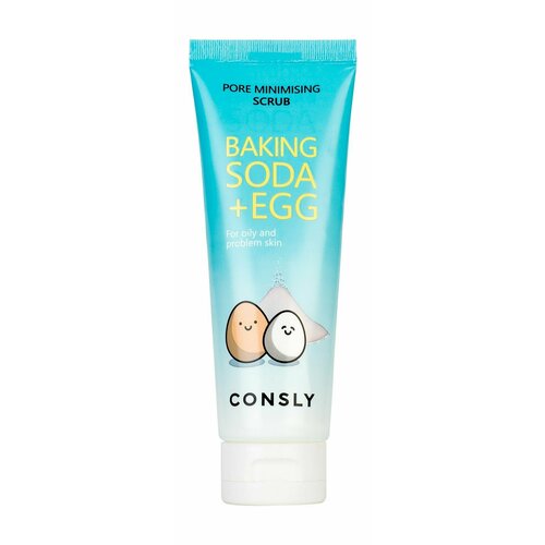 Скраб для лица с содой и яичным белком / Consly Baking Soda & Egg Pore Minimising Scrub скраб для лица consly скраб для лица с содой и яичным белком baking soda