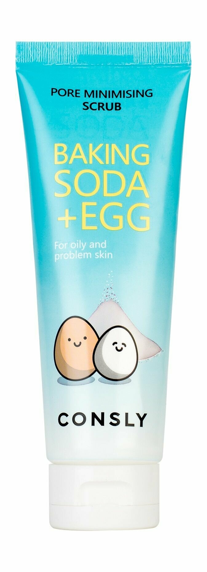 Скраб для лица с содой и яичным белком / Consly Baking Soda & Egg Pore Minimising Scrub