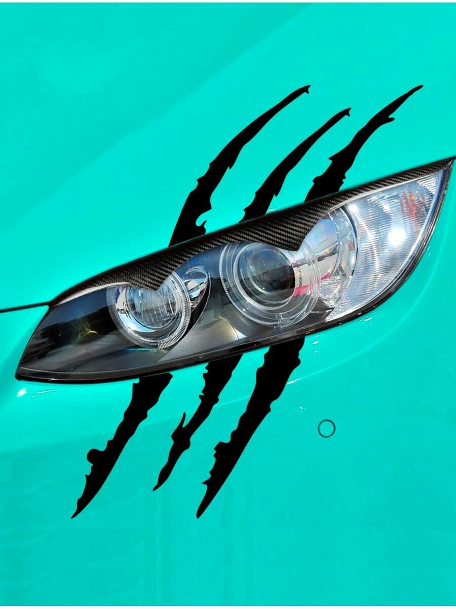 фото Наклейка царапина на фару авто