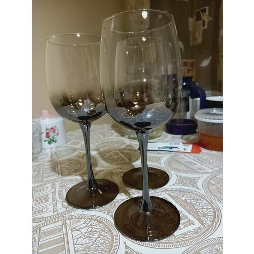 Бокал для вина, 420 мл, стекло, 3 шт, Glasstar, Шоколад Омбре