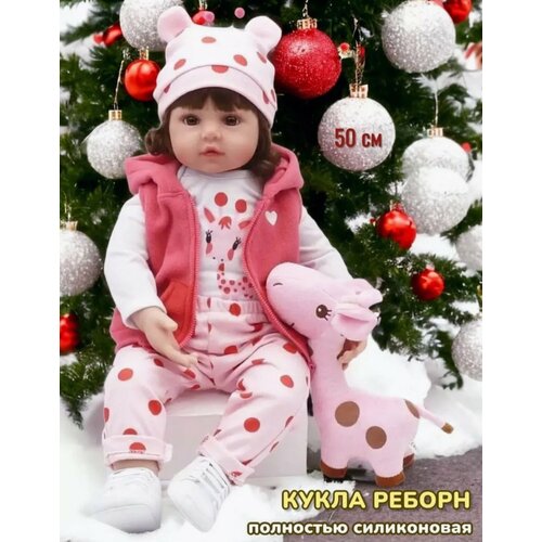 Кукла Reborn 55 см, силиконовая кукла reborn kids лерочка 55 см