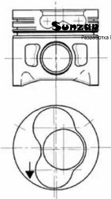 KOLBENSCHMIDT 94427720 Поршнекомплект VW 80,01 на 1-2 цилиндр