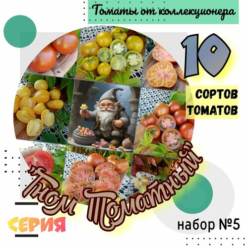 Набор томатов проекта "Гном Томатный", 10 сортов, американо - австралийская селекция, набор №5