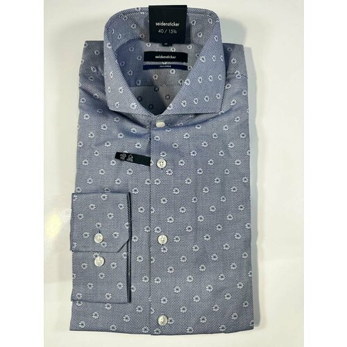 фото Рубашка seidensticker, размер 40 ворот ,размер m, серый