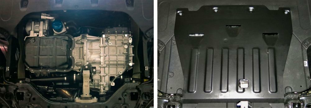 Защита картера и КПП Автоброня Kia Optima 2016-, сталь 2 мм - фото №18