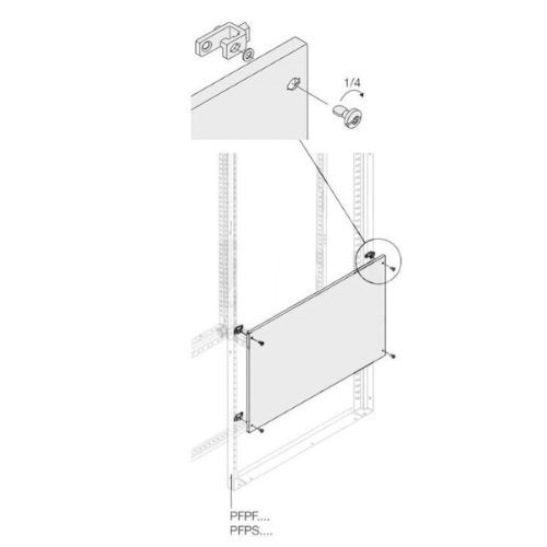 PPFB6040 Панель глухая H=600мм W=400мм ABB, 1STQ007473A0000