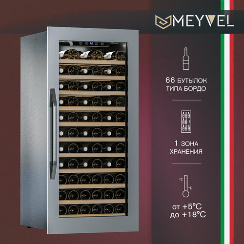 Винный шкаф Meyvel MV66-KSB1 монотемпературный винный шкаф meyvel mv66 ww1 m