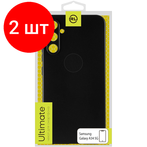 чехол накладка red line ultimate для смартфона realme c33 tpu черный ут000033229 Комплект 2 штук, Чехол Red Line Ultimate для Samsung Galaxy A34 5G, черный