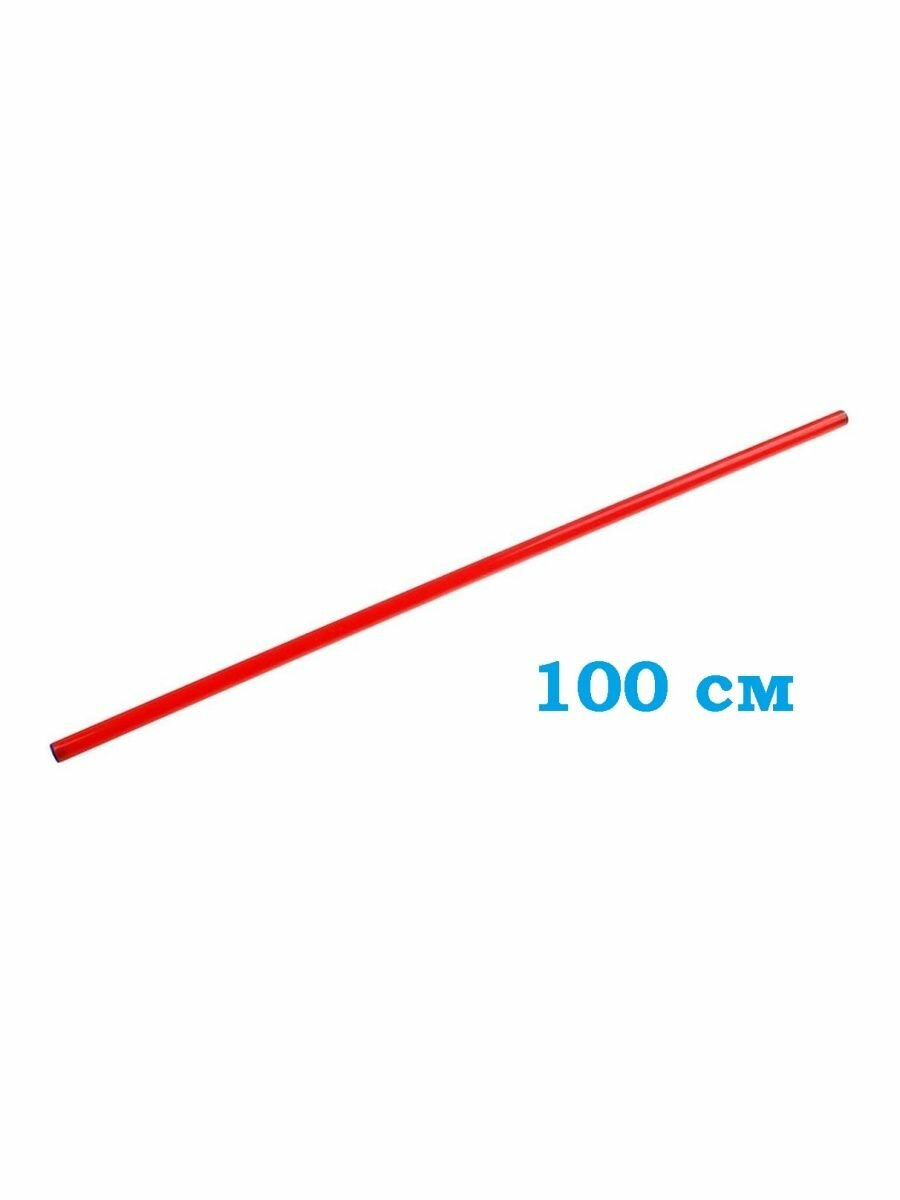 Палка гимнастическая для ЛФК пластиковая Mr.Fox, длина 100 см, красный