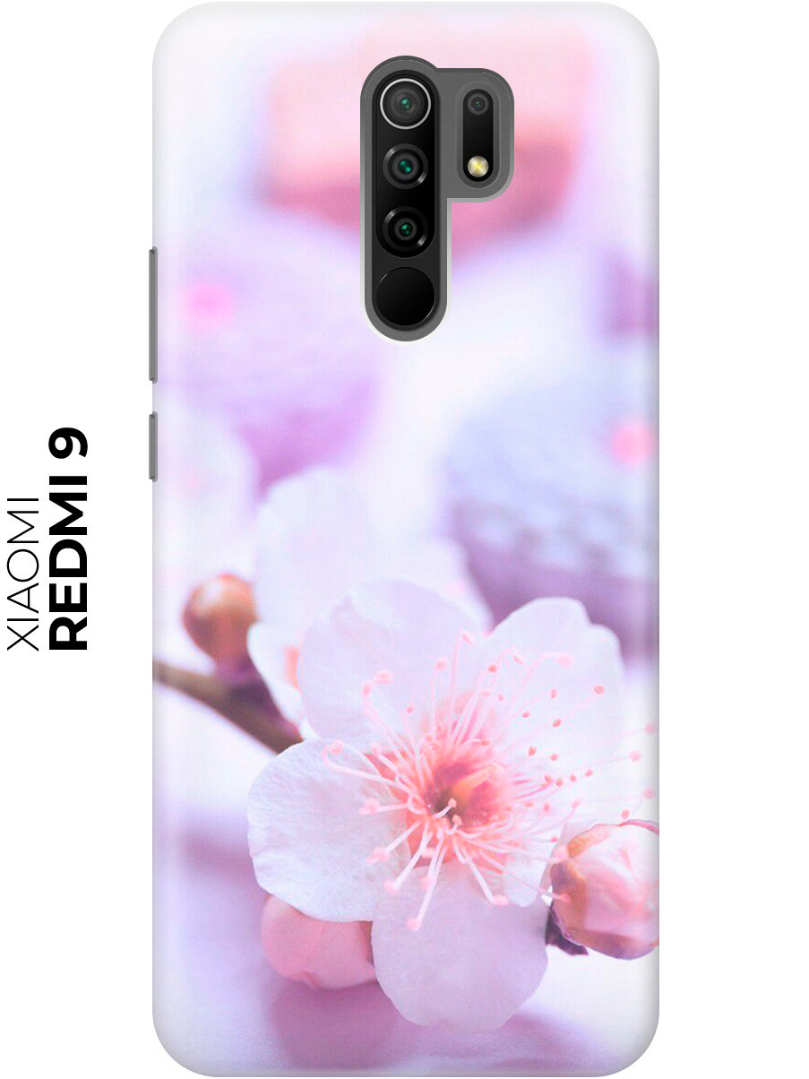 Силиконовый чехол на Xiaomi Redmi 9 / Сяоми Редми 9 с рисунком "Цветок вишни"