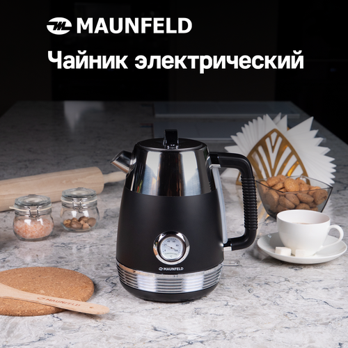 Чайник MAUNFELD MFK-621G, черный чайник электрический maunfeld mgk1711s нержавейка