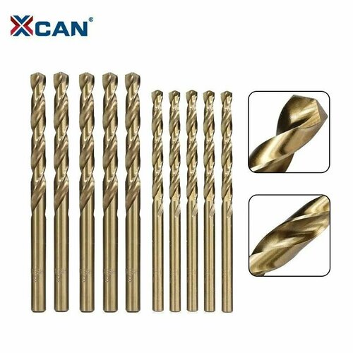 Сверло спиральное по металлу XCAN HSS М2 8 мм с кобальтовым покрытием