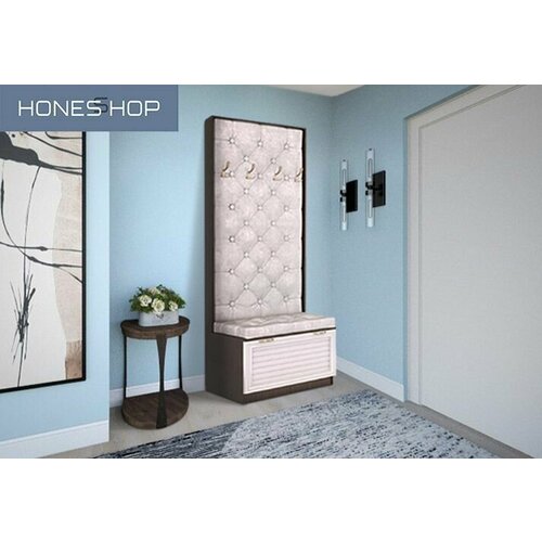 Прихожая Кипрей ЛДСПМДФ корпус венге цава фасад белый 70х43х215 26313₽