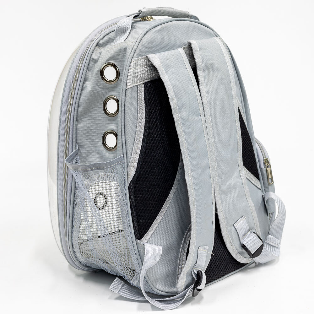 Переноски И Рюкзаки Для Животных Xiaomi Рюкзак-переноска прозрачный для кошек и собак мелких пород до 10кг, серый с окном