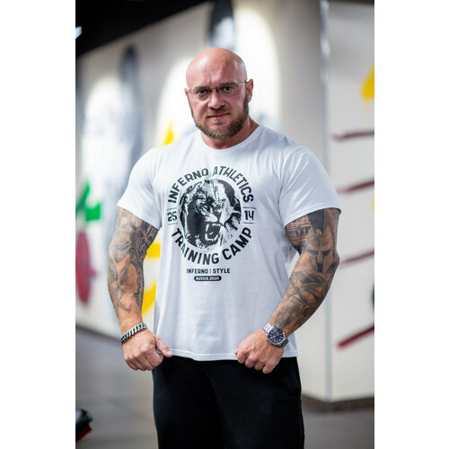 фото Футболка inferno style, размер 2xl, белый