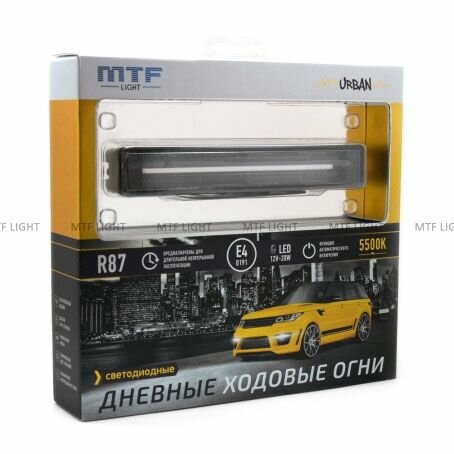 Светодиодные дневные ходовые огни MTF Light серия "URBAN" 12В, 20Вт, 5500К, E4, ECE R87, ком-т.