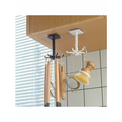 Самоклеящийся крючок держатель с поворотом на 360 градусов и 6 крючками 280₽