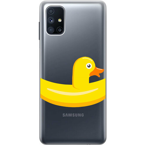 Силиконовый чехол на Samsung Galaxy M51, Самсунг М51 с 3D принтом Duck Swim Ring прозрачный силиконовый чехол на samsung galaxy m51 самсунг м51 с 3d принтом duck swim ring прозрачный