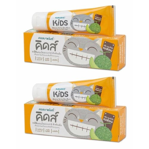 Зубная паста Kolbadent, Kids Natural, Oral Paste, Hokkaido Melon, органическая, 50 гр, 2 шт.