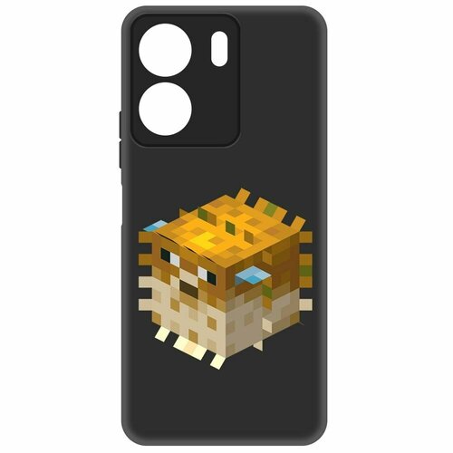 Чехол-накладка Krutoff Soft Case Minecraft-Иглобрюх для Xiaomi Redmi 13C черный чехол накладка krutoff soft case minecraft кошка для xiaomi redmi 13c черный