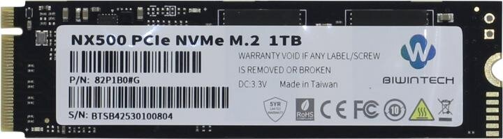 Накопитель SSD BiwinTech 1.0Tb NX500 Series (82P1B0#G) - фото №11