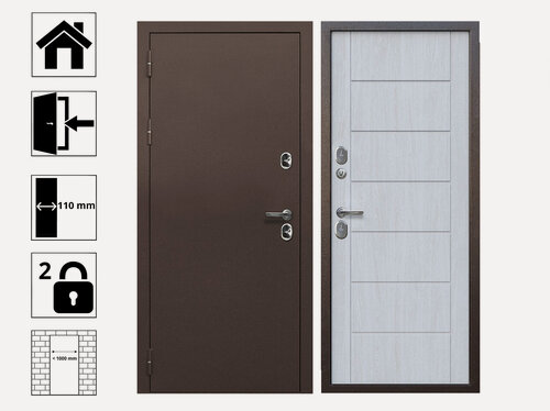 Изображение товара Дверь Ferroni ISOTERMA 960L, с терморазрывом, 11см, левая, 81,2 кг