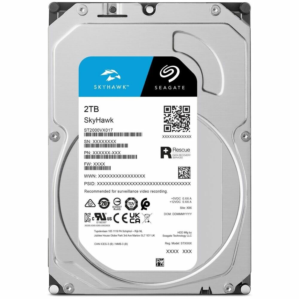 Внутренний жесткий диск 3,5" 2Tb Seagate (ST2000VX017) 256Mb 5400rpm SATA3 SkyHawk