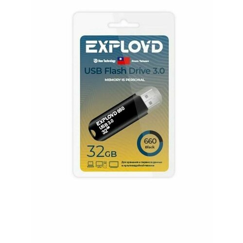 USB флеш накопитель EXPLOYD EX-32GB-660-Black USB 3.0 usb флэш накопитель exployd ex 32gb 620 black