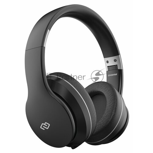 Гарнитура накладные Digma BT-19 ANC черный беспроводные bluetooth оголовье BT19 777000₽