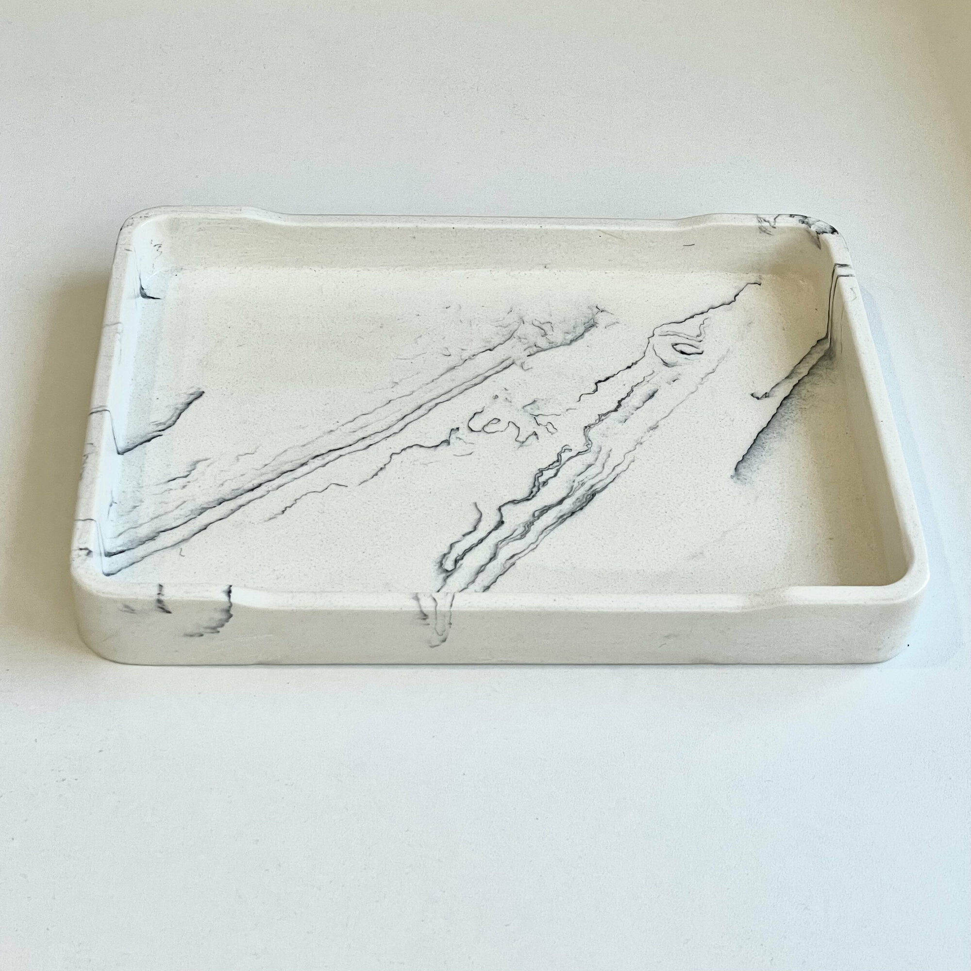 Подносы И Подставки Xiaomi Поднос/подставка Haifisch из искусственного камня, 22х16 см, белый мрамор