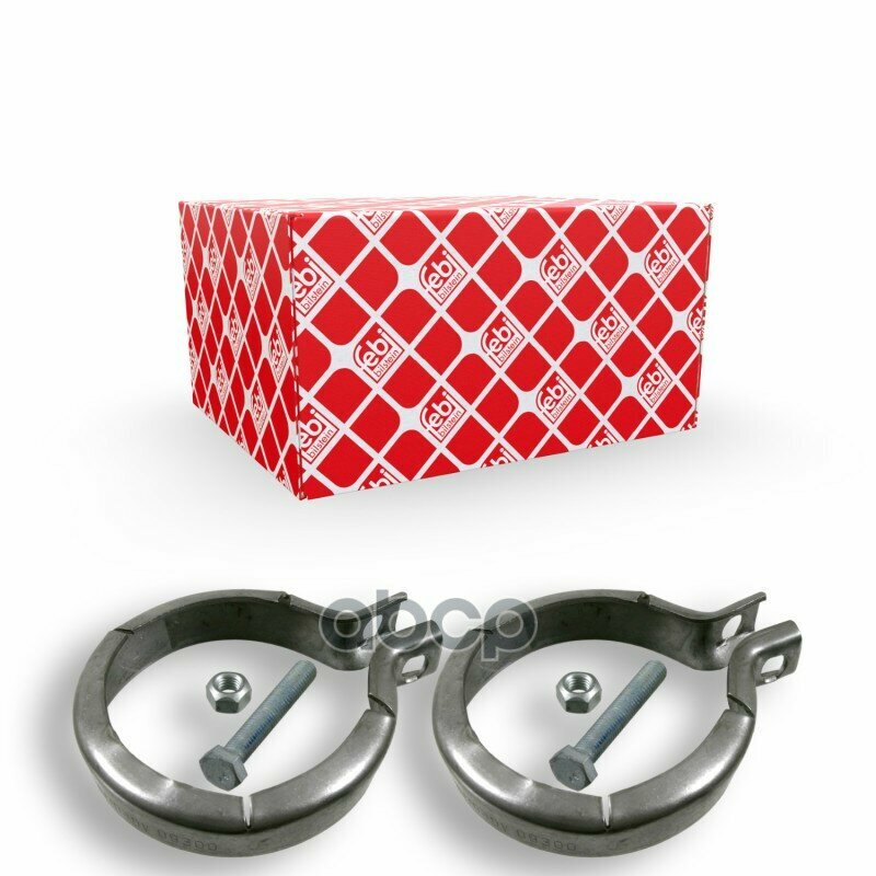 фото FEBI 09419 Хомут глушителя MERCEDES (88.50х100мм) на металлорукав комплект (2шт.) FEBI