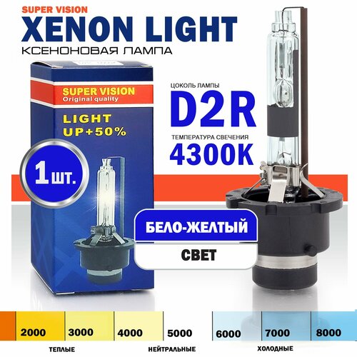 Ксеноновая лампа Xenon Light D2R 4300K Super Vision для автомобиля штатный ксенон, питание 12V, мощность 35W, 1 штука