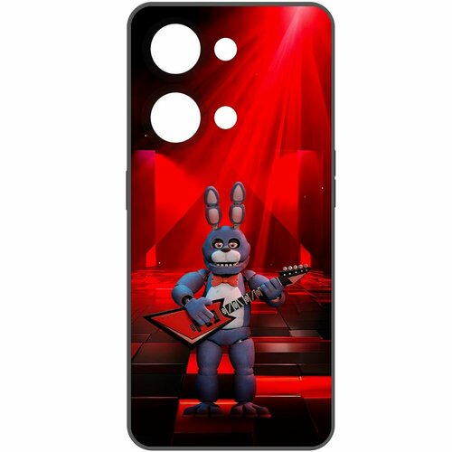 Чехол-накладка Krutoff Soft Case фнаф (FNAF) - Бонни с гитарой для OnePlus Nord 3 5G черный чехол накладка krutoff soft case фнаф fnaf фокси для oneplus 12 черный