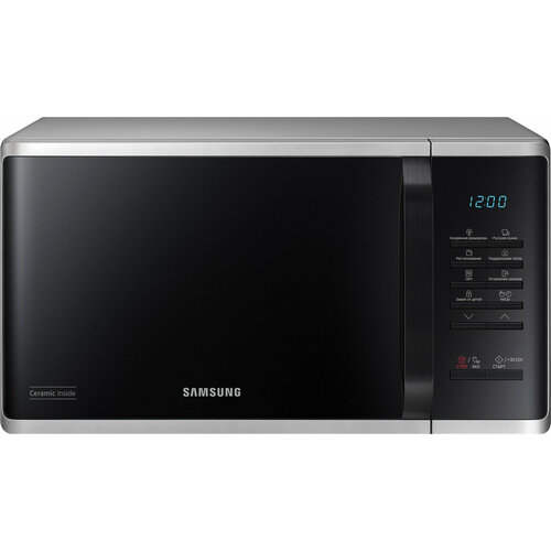 Samsung MS23K3513AS/BW Микроволновая печь, 23л, 800Вт, серебристый микроволновая печь samsung me81mrtb bw 23л 800вт серебристый