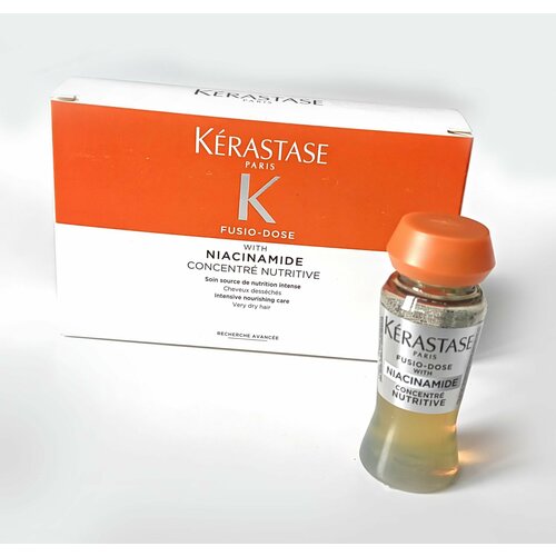 Ампулы - концентрат Kerastase Fusio-Dose with Niacinamide для питания сухих волос, 1 шт. х 12 мл