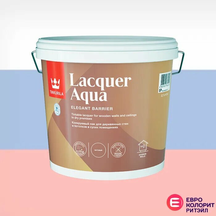 Tikkurila Лак интерьерный LACQUER AQUA EP мат 2,7л 700001138