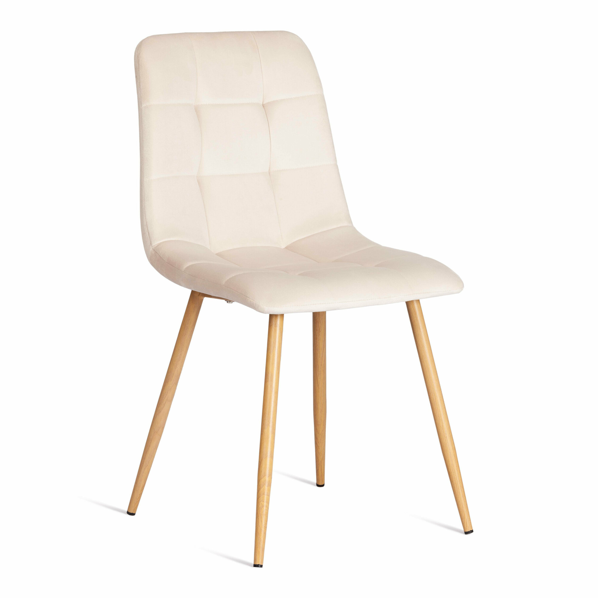 Стул Tetchair CHILLY (mod. 7094-1) / 1 шт. в упаковке вельвет/металл, 44,5х52,5х86 см, beige (бежевый) HLR2 / натуральный