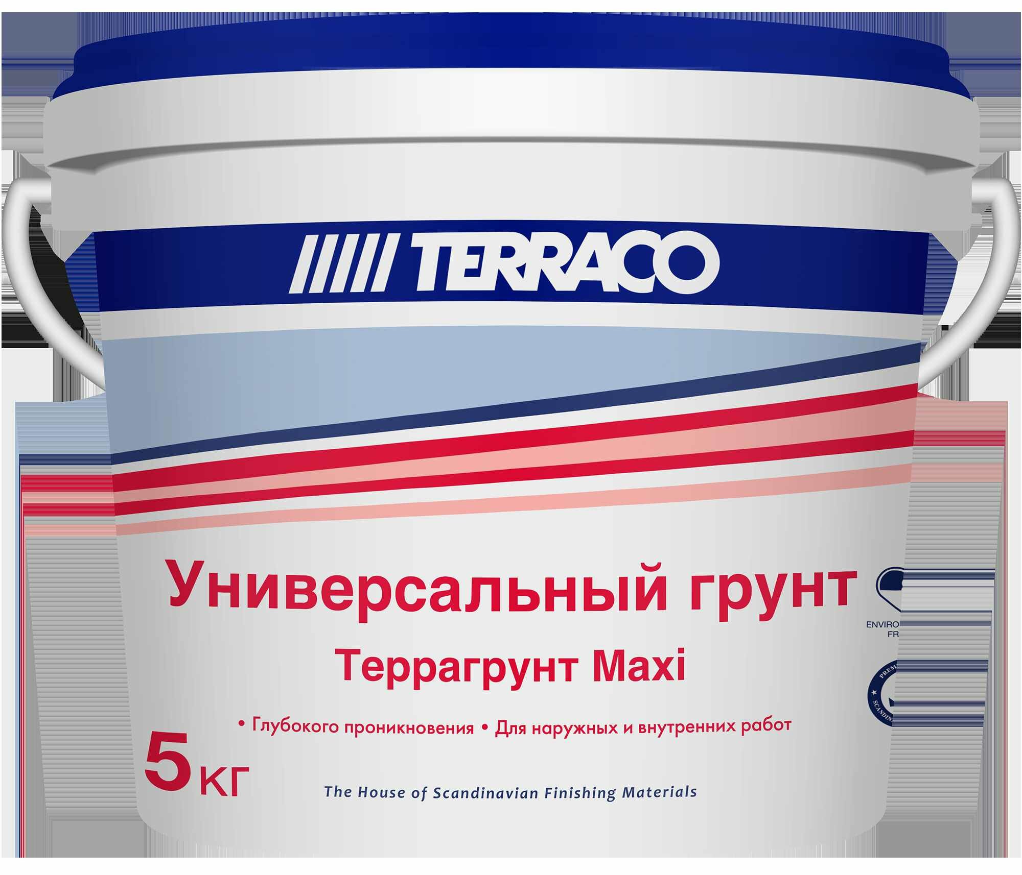 Грунтовка Terraco Террагрунт MAXI, 5 кг, 5 л, белый