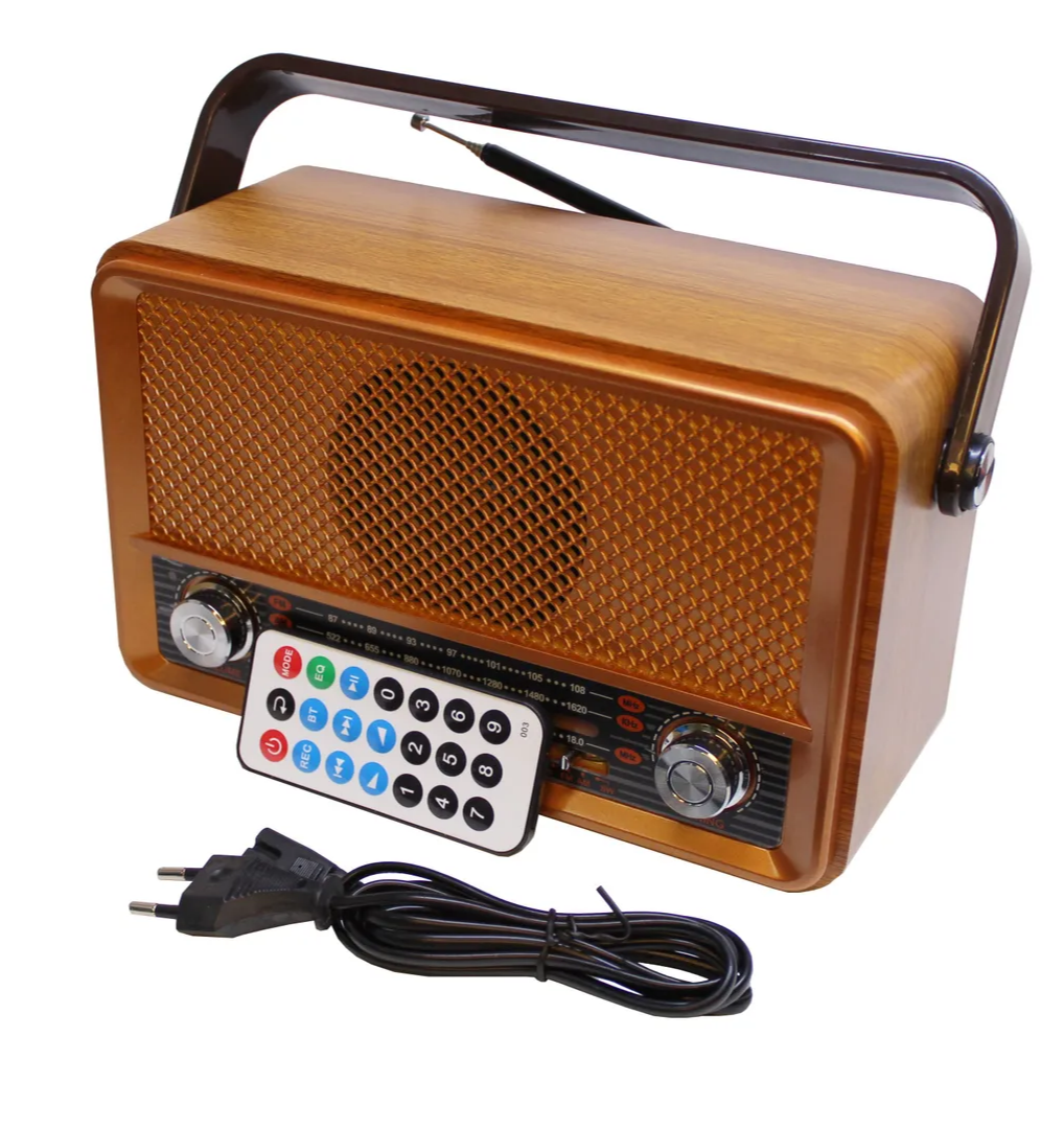 Радиоприемник Kemai MD-511BT +MP3плеер/пульт. Ретро стиль (бронзовый)