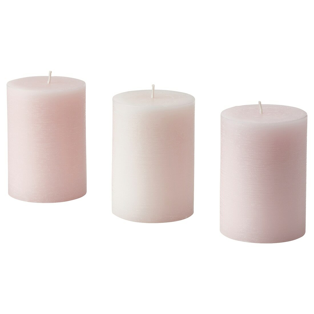 Ароматическая формовая свеча икеа лугнаре, 3 шт, жасмин/розовый