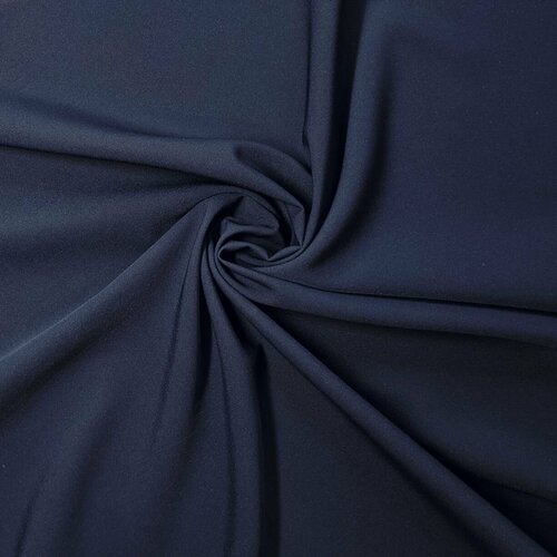 Ткань плательная 1,2 м (шир.145 см) цвет темно-синий ткань плательная сатин стрейч ширина 145 см цвет зелёный