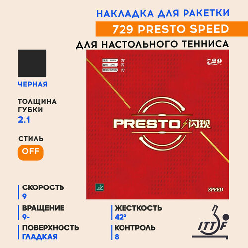 Накладка Presto Speed (жесткость 42, черный, 2.1)