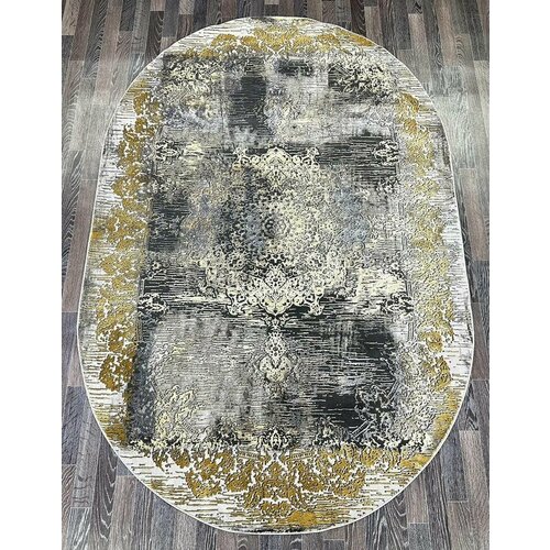 Коврик безворсовый овальной формы 80x150 см для прихожей или спальни