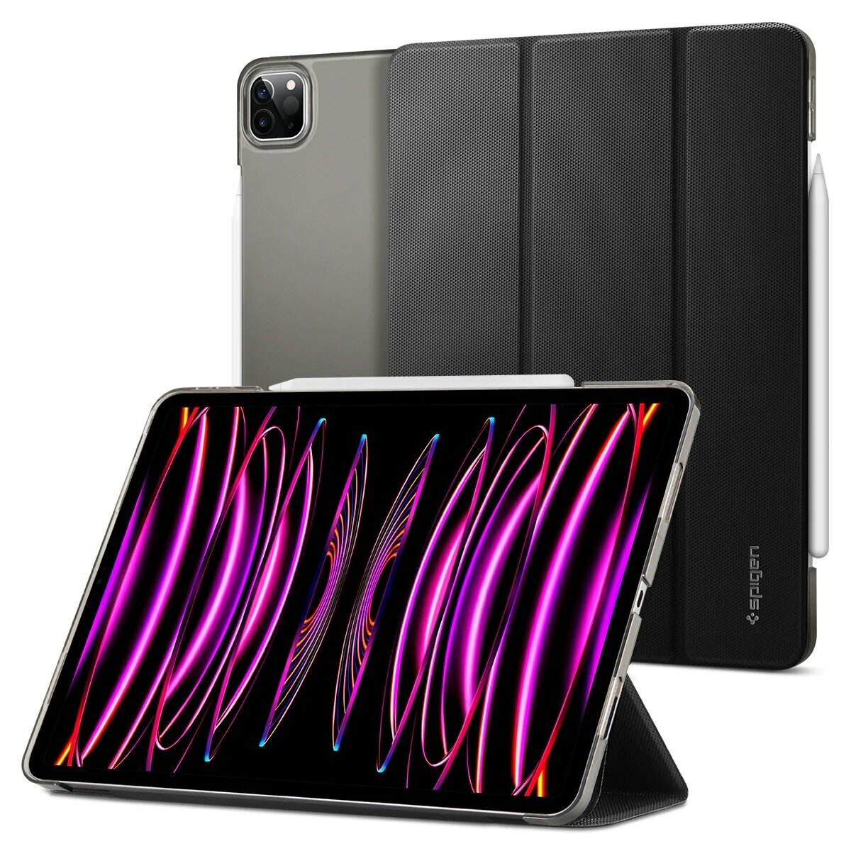 Чехол SPIGEN для iPad Pro 11 (2022/2021/2020/2018) - Liquid Air Folio - Черный - ACS05466