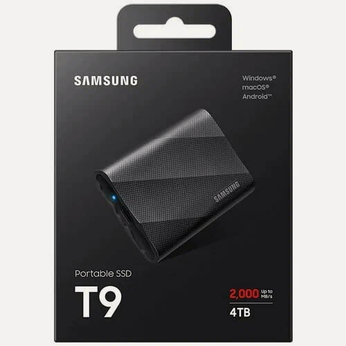 Изображение товара 4 ТБ Внешний накопитель Samsung T9 SSD USB 3.2 Black (Черный) MU-PG4T0B/WW